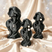 Modern Art Women Bust Jewelry Display Stand With Necklace And Earring Holes, Suitable For Boutique Window, Bedroom Decor, Live Streaming Props, Birthday And Anniversary Gift - Same Style In Multiple Colors and Sizes - View 4