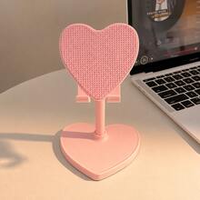 Heart-Shaped Phone Stand, Adjustable & Telescopic Multi-Function Phone Accessory, Suitable For Desk, Perfect For Watching Movies/Live Streams In Dorm, Room Decor Women's Gift, Plastic Material Desktop Accessory - Multicolor - View 11