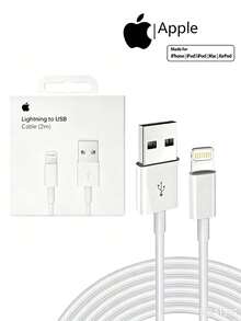 Kabel Koneksi Apple Lightning ke USB (2 Meter) - Putih - View 1