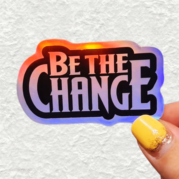 BE THE CHANGE American Retro Letter Stickers Inspirational Slogan Street Style Laptop Car Decor Stickers - Waterproof Vinyl Stickers - Durable Matte Surface, Self-Adhesive Bumper Stickers, Suitable For Cars, Windows, Laptops, Trucks, Water Bottles - Multi-Purpose Durable Design, Car Stickers
