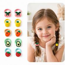 Cute Girl Cartoon Hair Ties Headbands Rubber Bands Ponytail Hair Rings Children Hair Accessories Hair Ropes Holiday Party Favors - Multicolor - View 12