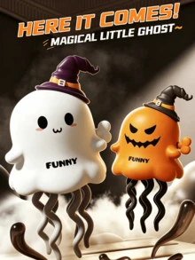 Magic Dancing Ghost Wind-Up Twist Toy, Stress Relief Educational Funny Sliding Toy, Interest Cultivation Prank Fun Parent-Child Interactive Game, Suitable For Boys And Girls 3 Years Old And Above, Halloween Birthday Holiday Gift - Multicolor - View 2