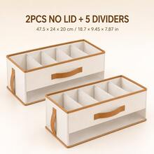 1/2pcs Foldable Elegant White Handbag Organizer, Multi-Compartment Design, Suitable For Handbags, Shoes And Accessories, Space-Saving Closet/Wardrobe Storage, Durable Divider Luxury Item Storage Box,Bedroom Room Decor,Back To School - Multicolor - View 16