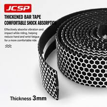 JCSP Road Bike Honeycomb Bar Tape, Honeycomb Anti-Slip Texture, Anti-Slip Shock Absorption, Suitable For Various Road Bike Handlebars, Bicycle Handlebar Tape - Multicolor - View 5