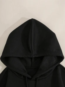 ATTITUDE PROBLEM Women's Hoodie,Comfortable Fit,Equipped With Drawstring And Pockets,Suitable For Autumn And Spring Wear,Can Be Paired With Jeans Or L - 黑色 - 查看 4