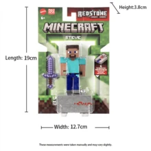 Mattel Official Minecraft Redstone Figure With Movable Joints And Redstone Circuit Mechanism, Building Block Compatible Model, Birthday Gift Toy Set For Boys 7-14 Years Old - Multicolor - View 3