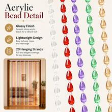90x180CM Acrylic Material 20 Lines Beaded Curtain, Multi-Color Optional Rainbow Crystal Bead Curtain, Hanging Doorway Screen Divider For Indoor Home Wedding Party Decor - Multicolor - View 7