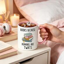 Just A Girl Who Loves Books Mug, Readers Mug, Book Worm Gift, Bookworm Mug, Book Lovers, Book Stack Graphic Design, Unique Reading Themed Gift For Bookworms Readers Book Lovers, Home Office Drinkware - Multicolor - View 9