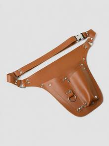 Vintage PU Leather Gardening Tool Belt, Multi-Pocket Tool Storage Bag With Adjustable Waist Strap, Portable Gardening Tool Organizer, Suitable For Gardeners, Florists And DIY Users, Pruning, Planting, Harvesting, Floral Arrangement, Yard Work, Waist Tool Pouch Holster - Multicolor - View 15