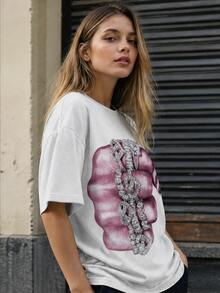 Women T-Shirts - 白色 - 查看 1