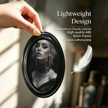 Light Luxury Dark Gold Hair Woman Art ABS Resin Photo Frame, Modern Minimalist Decorative Painting For Entryway, Bedroom, Living Room - Resin Photo Frame Painting - View 2