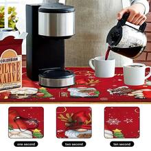 1pc Christmas Style Dish Drying Mat, Coffee Machine Mat, Absorbent Quick-Drying Table Protector, Dining Table Bar Counter Holiday Decor Mat, Practical Christmas Kitchen Supplies, Home Gift, Tabletop Decoration - XYLSD-912 - View 10