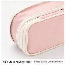 1pc Pink Large Capacity Stationery Box, Back To School Essential Multi-Functional Pencil Case, Teacher Desk Accessory Pen Holder, Suitable For Classroom Storage Cabinet Decoration, Office Desk Accessory, Pink Office Supplies - Pencil Case - View 7