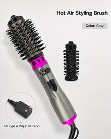 GENAI Sikat Penata Rambut Udara Panas 3-in-1, Sikat Pengering Rambut yang Dapat Diganti dengan 2 Kepala Sikat yang Dapat Diganti, Diameter 50mm untuk Rambut Bervolume, Alat Penata Rambut Serbaguna untuk Mengeringkan, Meluruskan, dan Mengeriting Rambut - MultiWarna - View 11