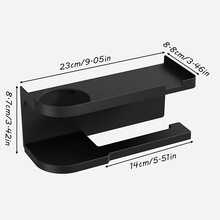1pc - No-Drill Wall-Mounted Paper Towel Holder With Storage Shelf - Adhesive Backing, Suitable For Kitchen, Space-Saving Plastic Storage Rack And Paper Towel Holder, (Can Hold Phone, Plants, Aromatherapy, Etc.) Can Be Placed On Countertop And Cabinet, Suitable For Office - No-Drill Installation - Multicolor - View 5