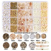 1000pcs Jewelry Making Kit, Includes Asymmetrical Stones, Beads, Pearls, Spacer Beads, For DIY Handmade Bracelet, Necklace, Pendant And Craft Beading Supplies - Multicolor - View 14