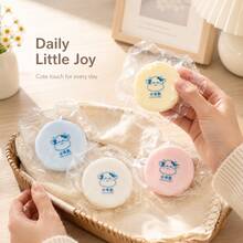 1pc-Squishy,Soft Handmade Ball Of Calf Milk Pudding, Silicone, Round & Squishy Realistic Food Toy, Featuring Gentle Colored Calf Print Design, Portable Desktop Handheld Accessory-Sleep Aid - Birthday - Holiday Gift - Emotional Healing Toy - Multicolor - View 8