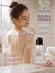 L'Occitane Sweet Cherry Blossom Shower Gel 75ml, Rich Creamy Texture, Easy Lather, Sweet Cherry Blossom Scent, Suitable For Travel - Sweet Cherry Blossom Shower Gel 75ml - View 5