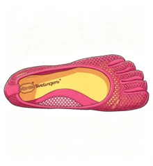 Women Minimalist Five Fingers Barefoot Ballet Shoes, Breathable Mesh Slip On Water Shoes, Wide Toe Box Toe Separator Footwear For Yoga & Daily Walking - Net Orange - View 10