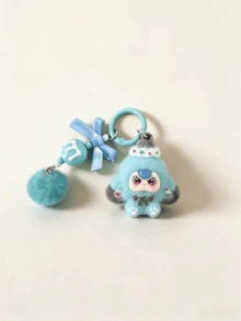 Unisex Adult Sweetheart Big Ear Keychain, Flocked Solid Plastic Key Chain, Cute Cartoon Pendant (Random Head Pendant Style) - Multicolor - View 16