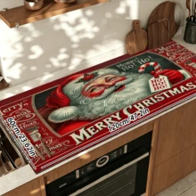 1pc Dish Drying Mat, Coffee Machine Mat, Vintage Christmas Santa Claus Pattern Dish Drying Mat, Absorbent Tabletop Protector, Suitable For Christmas Holiday Scenes, Ideal For Kitchen Counter, Dining Table Placement, Home Gift, Desktop Decor - XYLSD-910 - View 17