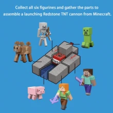 Mattel Official Minecraft Redstone Figure With Movable Joints And Redstone Circuit Mechanism, Building Block Compatible Model, Birthday Gift Toy Set For Boys 7-14 Years Old - Multicolor - View 8
