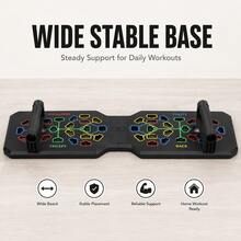 BSKT 44-Hole Color-Coded Guided Push-Up Training Board, Detachable Handle With Adjustable Spacing And Angle, For Adult Beginners And Advanced Bodyweight Training, Upper Body Muscle And Gym Strength Exercises - Multicolor - View 5
