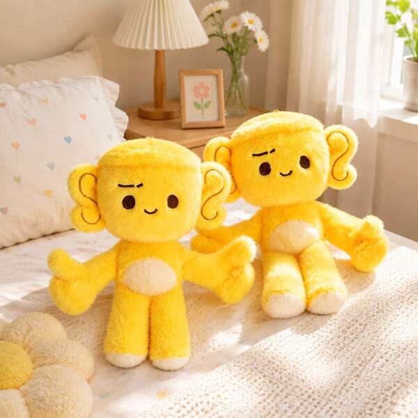 1pc Funny Trophy Plush Doll Soft Cute Trophy Doll Desktop Ornament Home Decor Photo Prop Gift For Friends Bestie Holiday Birthday Christmas Halloween