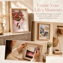 10 Inch Display Case Photo Frame Handmade DIY Tissue Paper Roses Framed Picture Frame - Multicolor - View 6