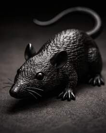 Decoração Halloween Morcego Aranha Rato Insetos Assustadores Enfeite Festa Dia das Bruxas Terror Horror Pegadinha Brincadeira Cosplay Cenário Temático - Kit Rato 6un - Visão 5