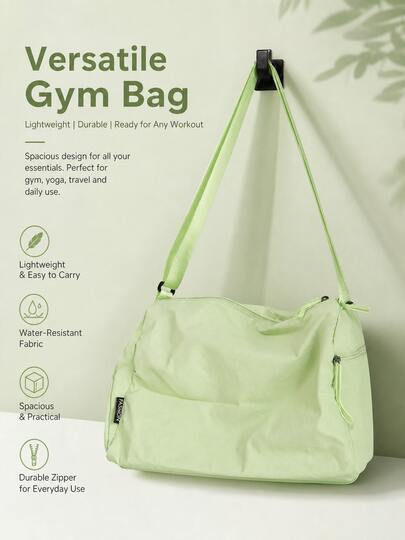 Minimalist Urban Large Capacity Women's Shoulder Bag, Lightweight Waterproof Nylon Crossbody Tote Bag, Equipped With Adjustable Wide Strap, Smooth Two-Way Zipper, Multi-Compartment Storage Design, Side Zipper Pocket For Quick Access To Phone And Personal Items, Suitable For Daily Commute, School, Fitness, Short Trips, Perfect As A Practical Gift For Women