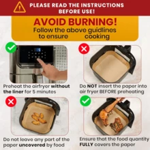 100/50/25pcs Disposable Square Air Fryer Liners, 6 Inch And 8 Inch Optional, Oil-Proof Non-Stick Baking Paper, Suitable For Cooking, Grilling, Outdoor Picnic, Kitchen And Baking Essentials - Square - View 7