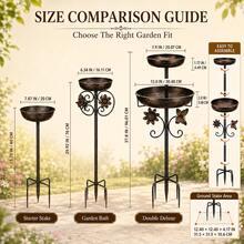 Metal Bird Bath Feeder Bowl With Garden Stake,Outdoor Bird Bath & Feeder,Weather-Resistant Yard DecorFor Birds & Butterflies - Bird Bath and Bird Feeder Garden Stake - View 6