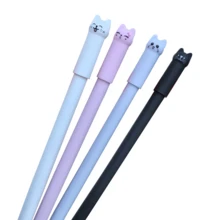 4pcs Cat Erasable Gel Pens, 0.5mm Magic Ink, Blue & Black Pen Set With Eraser, Creative Student Stationery, Back To School - Sets - View 8