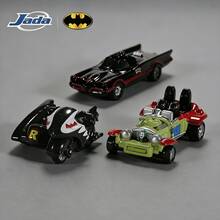 Simba Warner Bros JadaToys Batman Batmobile Mini Vehicle - Dark Knight Die-Cast Alloy Model Car, Collectible Display Piece - Multicolor - View 1