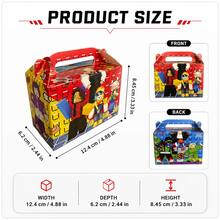 Roblox 10pcs Party Favor Paper Boxes, Portable Handle Snack Containers, Cartoon Block Game Character Print, Rectangular Candy Gift Boxes, Children's Game Theme Birthday Party Snack Storage Boxes - Forsaken Chance Paper Box - View 5