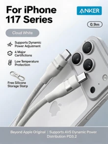 anker Kabel data pengisian cepat bersertifikasi Apple MFi A8662, kompatibel dengan iPhone 16, 15 Pro Max, dan 14. Kabel pengisian cepat port 13C ke Lightning 12, kabel pengisi daya asli. - MultiWarna - View 19