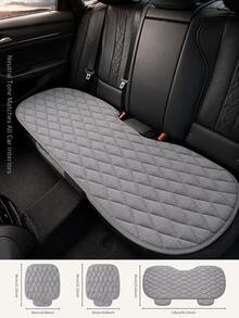 1pc Car Back Seat Protector, Plush Material Seat Cushion, Anti-Slip Car Seat Pad, Universal Size Seat Pad Accessory, Car Interior Accessory, Car Decoration Garage Storage Organizer - A - View 10