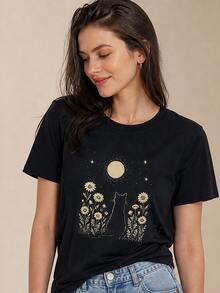 Women T-Shirts - Black - View 1