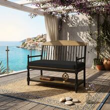 Heavy-Duty Indoor/Outdoor Bench Pad – Sophisticated Design For High-Traffic Seating Areas - Black - View 5