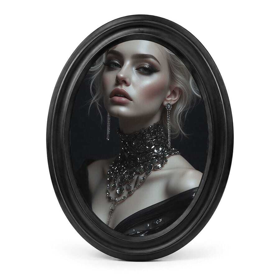 Light Luxury Dark Gold Hair Woman Art ABS Resin Photo Frame, Modern Minimalist Decorative Painting For Entryway, Bedroom, Living Room - Resin Photo Frame Painting - View 1