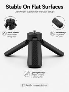 Tripod Mini Lipat 1/4 Inci, Kompatibel dengan Kamera Saku, Kamera Aksi, Klip Ponsel, dan Lampu Pengisi Mini, Basis Genggam Desktop Portabel, Cocok untuk Pemotretan Vlog, Perekaman Perjalanan, Panggilan Video, dan Siaran Langsung - View 7