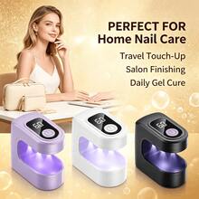 Portable Mini Nail Drying Lamp, USB Rechargeable Nail Gel Curing Lamp, Used For Gel Polishing And Nail Art, Suitable For Home DIY Nail Products, Female Gifts, Nails, Nail Technology Products, Nail UV Lamp, Nail Lamp - Mini Nail Lamp - 查看 9