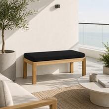 Heavy-Duty Indoor/Outdoor Bench Pad – Sophisticated Design For High-Traffic Seating Areas - Black - View 4