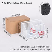 Desktop Organizer With Drawers And Pen Holder, Large Capacity Desk Storage Solution, Suitable For Bedroom Decor, Cosmetics, Bathroom And Dorm, Essential Stationery Storage For Students Back To School - View 13