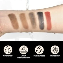Goiple 5g Hairline Fixing Powder, Waterproof, Instant Coverage, Root Concealer, Suitable For Filling Temples, Bald Spots And Forehead, Improved Hairline Edge Concealer, Includes Mini Mirror, Sponge Puff And Hairline Brush. - Black - View 5
