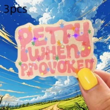 PETTY WHEN PROVOKED, Attitude Slogan Sticker With Personalized And Attitude - Waterproof Vinyl Sticker - Durable Matte Surface, Self-Adhesive Bumper Sticker, Suitable For Cars, Windows, Laptops, Trucks, Water Bottles - Multi-Functional Durable Design, Car Sticker - Vinyl - View 13