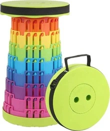 Outdoor Telescopic Folding Stool, Camping Stool, Portable Fishing Stool - Colorful - View 14