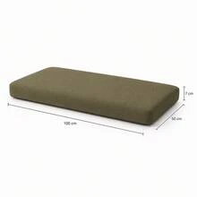 耐用型室內/室外長凳墊－適用於高人流量座位區的精緻設計 - 墨綠色 - 查看 2