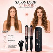 UKLISS 2-In-1 Electric Hair Straightener & Curler (Black), 32mm Large Barrel Design For Root Volume And Natural Curls, Dual Voltage 110V-240V For Travel And Home Use - Multicolor - View 7